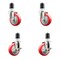 Service Caster 4 Inch 316SS Red Poly Swivel 1-3/4 Inch Expanding Stem Caster Brake SCC, 2PK SS316EX20S414-PPUB-RED-2-TLB-2-134 - alternate 1